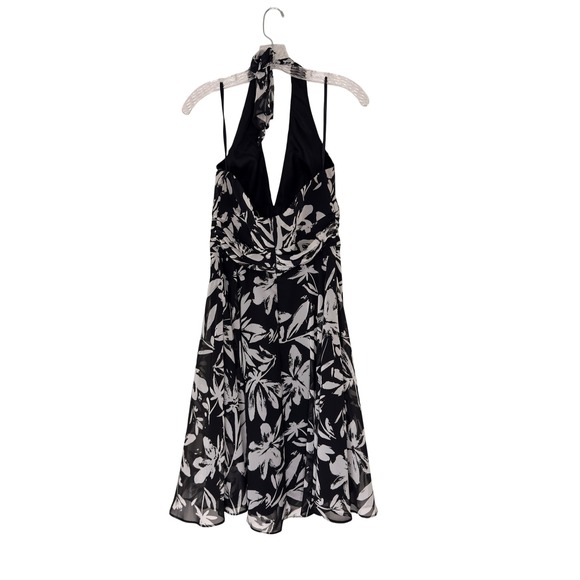 White House Black Market Dress Floral Halter Midi Dress Button Dainty Size 4 - Picture 8 of 11